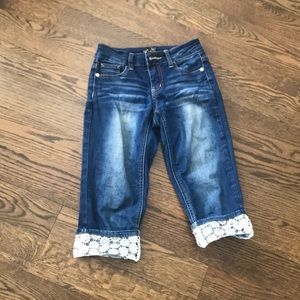 Justice jean capris.  size 10 slim